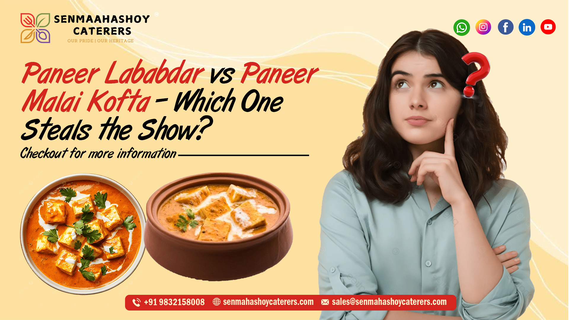 Paneer Lababdar vs Malai Kofta Kolkata Catering